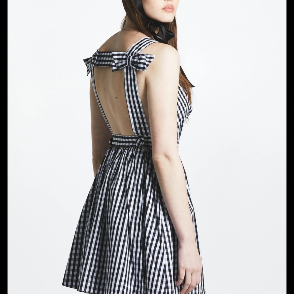 🖤 L'ecole des Femmes Gingham Bow Backless Dress NWT 🖤
